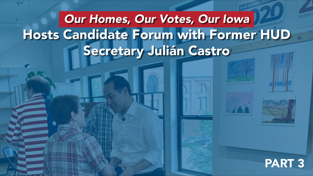 Julián Castro on affordable housing--Iowa Event--Councilwoman--3